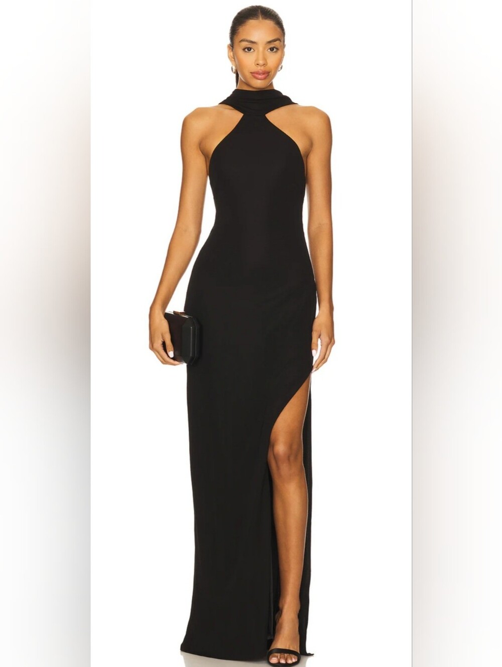 NBD LONG RENATA BLACK DRESS.